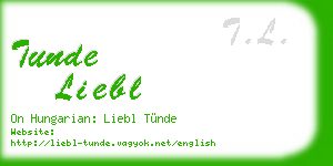 tunde liebl business card